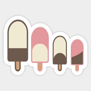 Cute Family of 4 Popsicles Sticker